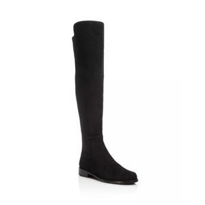 Stuart Weitzman 5050 OTK Boots - Black Suede Sz 8